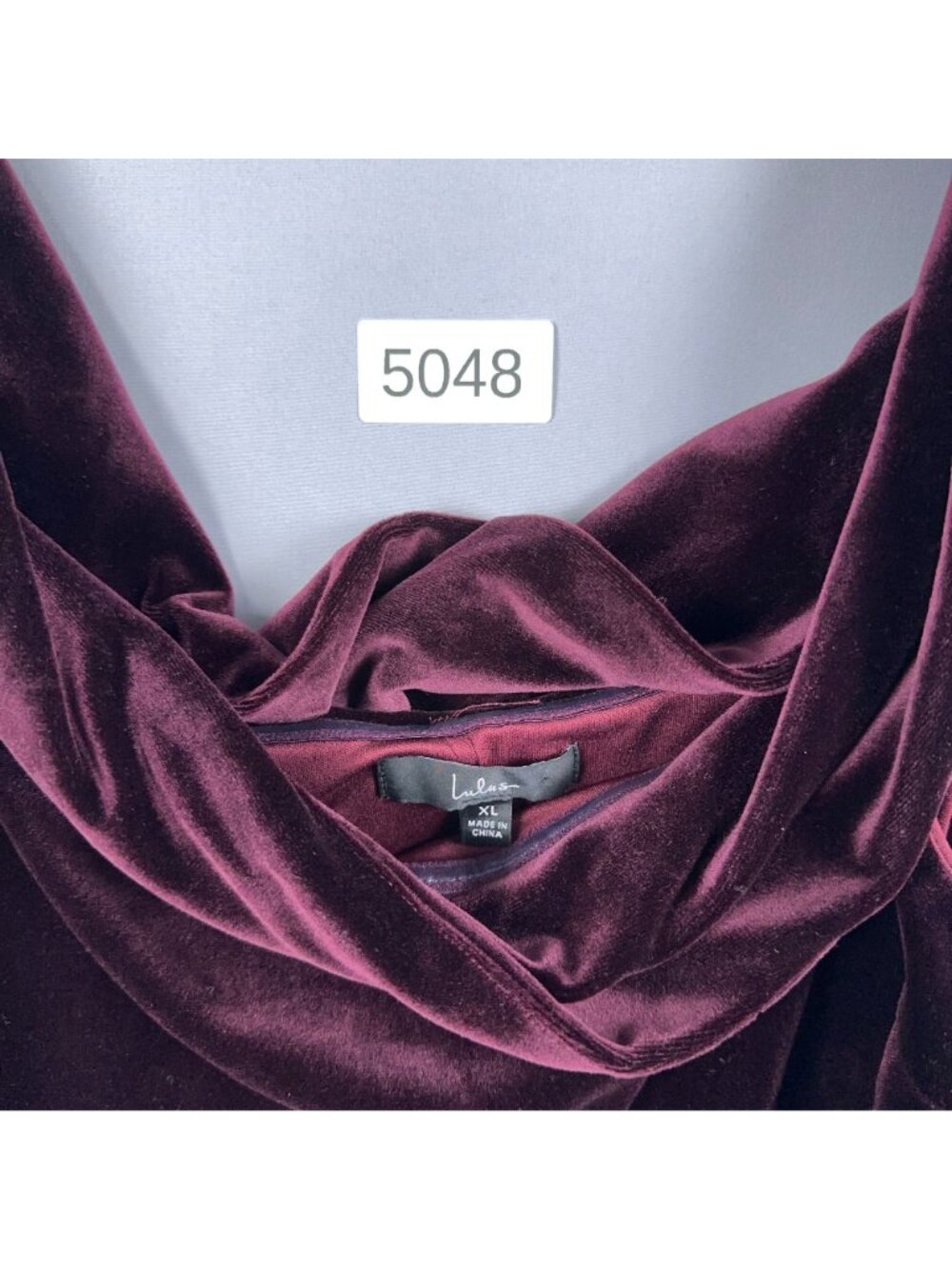 Lulus Dress Size XL Burgundy Velvet Off Shoulder Maxi Sleeveless Formal Gown - Picture 12 of 12